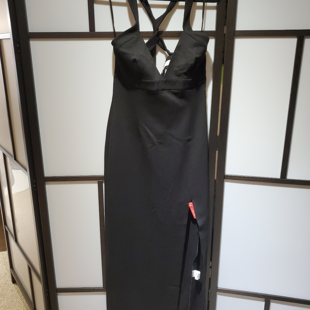 N/Nicholas Black Floor Length Dress